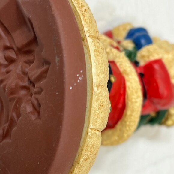 VTG 1998 Shaker Hearth Santa Clause "America" Terra Cotta Cookie Press 4.75" - Picture 14 of 15